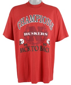 Nebraska Huskers Champions T-Shirt, 1995 Vintage NCAA Shirt - Unisex Sport Sweatshirt Hoodie Gift
