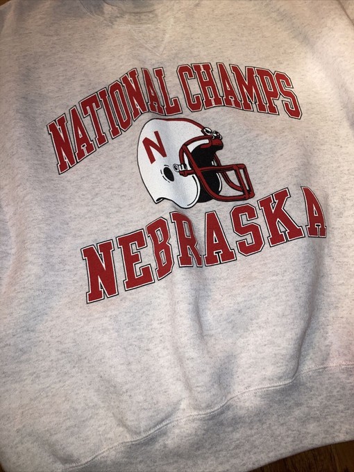Nebraska Huskers National Champs Sweatshirt, Vintage NCAA Crewneck Sweater - Image 2