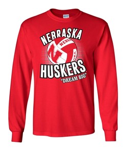 Nebraska Huskers Volleyball Long Sleeve T-Shirt (ncaa shirts for men)