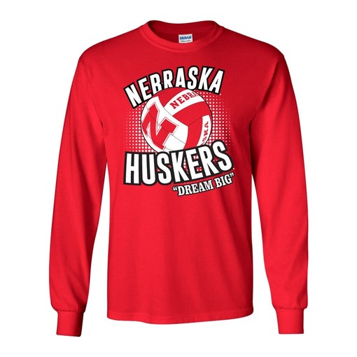 Nebraska Huskers Volleyball Long Sleeve T-Shirt (ncaa shirts for men)