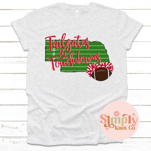 Nebraska Tailgates and Touchdowns T-Shirt (college shirts) - Image 2