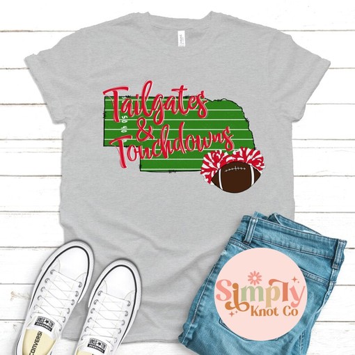Nebraska Tailgates and Touchdowns T-Shirt (college shirts) - Image 3
