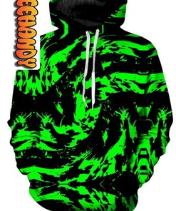 Neon Graffiti Paint Splatter Unisex All Over Print 3D Hoodie with Graffiti Design