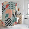Neutral Tropical Leaves Shower Curtain | Unique Print | Luxury Bathroom Shower Curtains