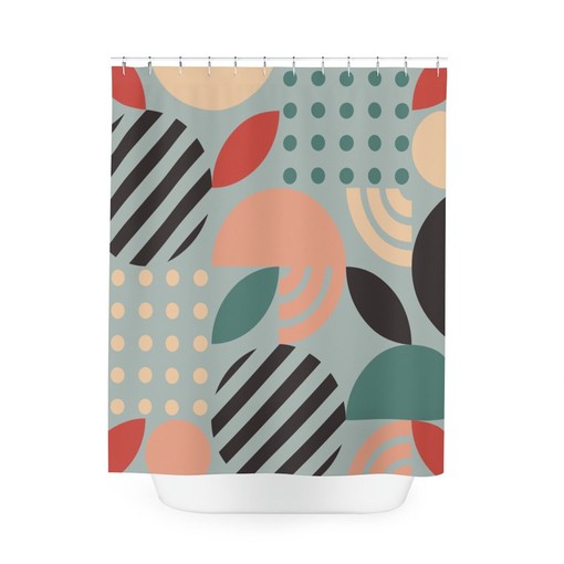 Neutral Tropical Leaves Shower Curtain | Unique Print | Luxury Bathroom Shower Curtains - Image 3