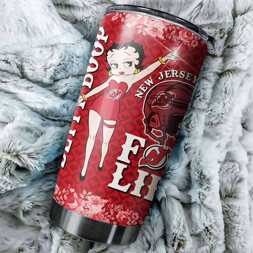 New Jersey Devils NHL Tumbler Betty Boop Design Tumbler with NHL Logo