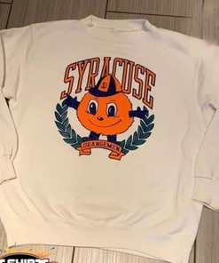 New Vintage Syracuse Orange Basketball Sweatshirt Featuring NCAA and Football