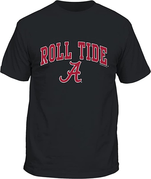 New World Graphics Collegiate Alabama Roll Tide Mens Short Sleeve T-Shirt Graphic Tee With NCAA Shirts For Men