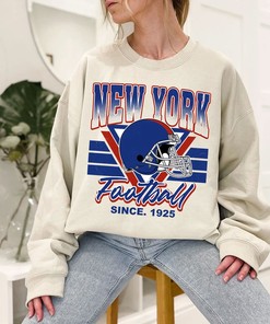 New York Football Crewneck Sweatshirt Hoodie Shirt Gifts for NFL Fans with American University Shirt