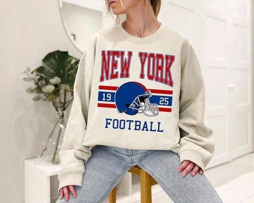 New York Football Sweatshirt, Retro NFL Shirt for New York Fans, NCAA Shirts