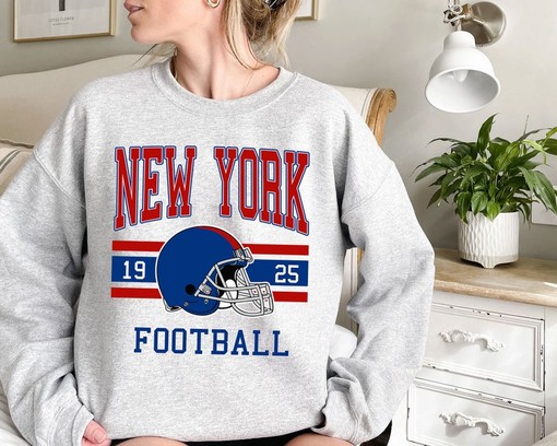 New York Football Sweatshirt, Retro NFL Shirt for New York Fans, NCAA Shirts - Image 2