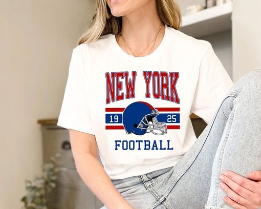 New York Football Sweatshirt, Retro NFL Shirt for New York Fans, NCAA Shirts - Image 3