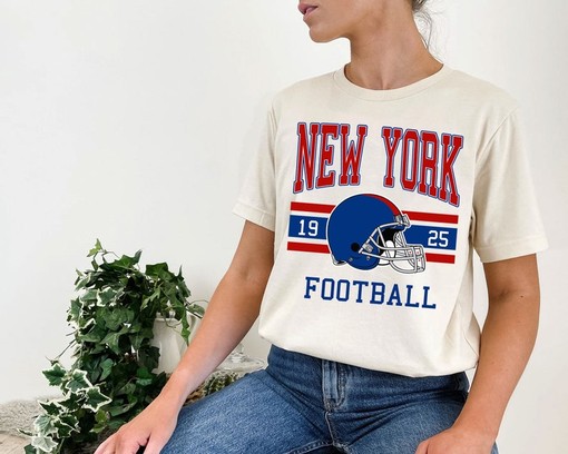 New York Football Sweatshirt, Retro NFL Shirt for New York Fans, NCAA Shirts - Image 4