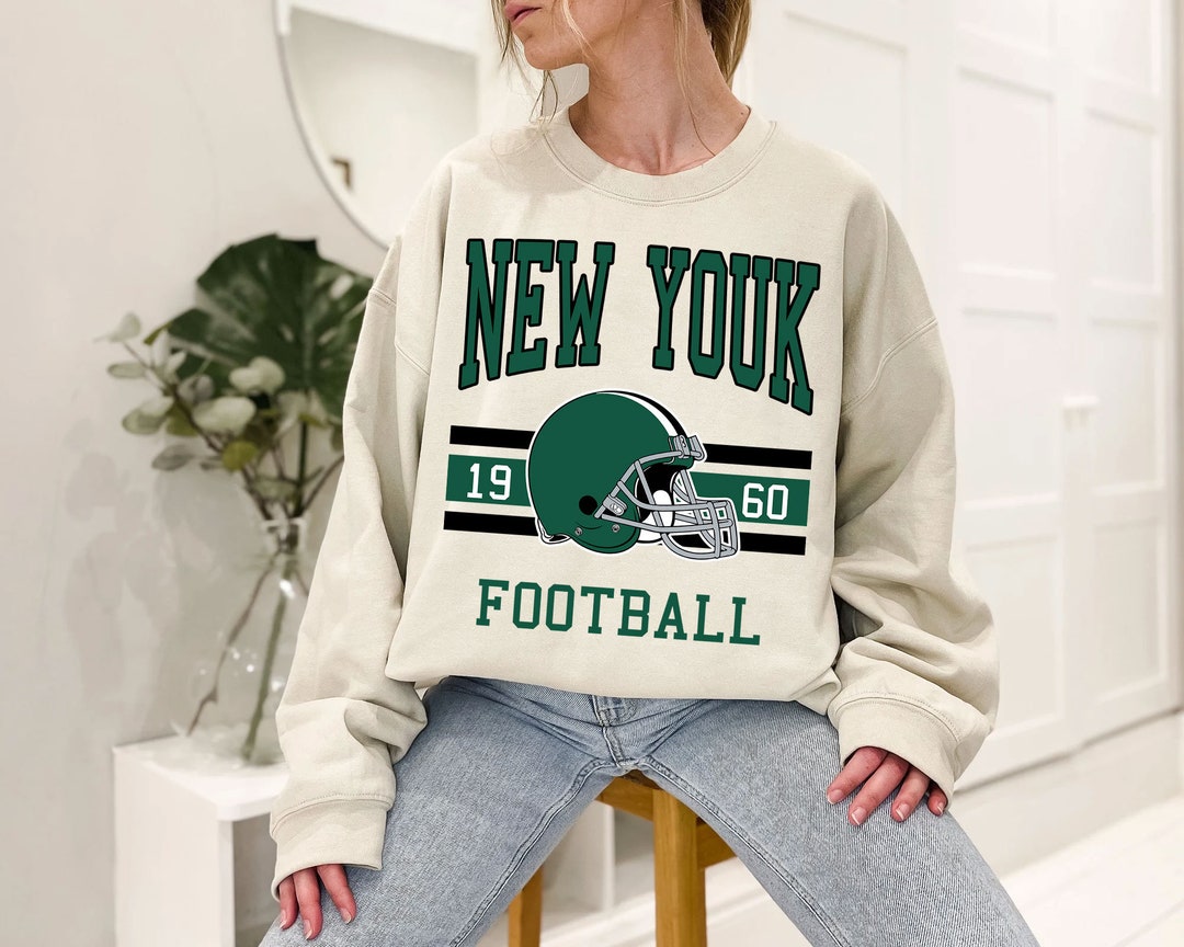 New York Football Sweatshirt, Retro Vintage NFL Fans Shirt with NCAA Shirt Kids