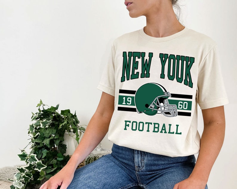 New York Football Sweatshirt, Retro Vintage NFL Fans Shirt with NCAA Shirt Kids - Image 4