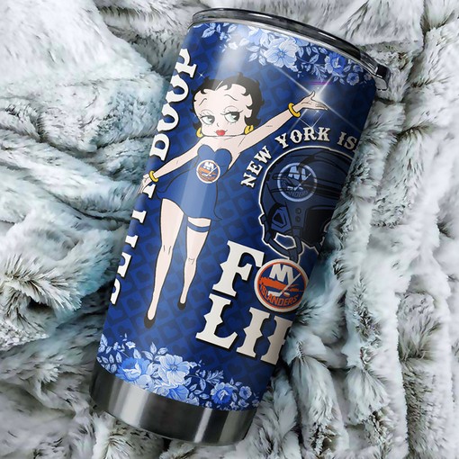 New York Islanders NHL Tumbler - Betty Boop Tumbler with Unique Design for Retro Fans - G Fanatics