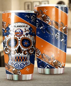 New York Islanders NHL Tumbler with Skull Design - Perfect for Fans
