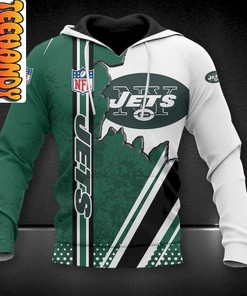 New York Jets 3D Hoodie with All-Over Prints and Graphics for NFL Fans