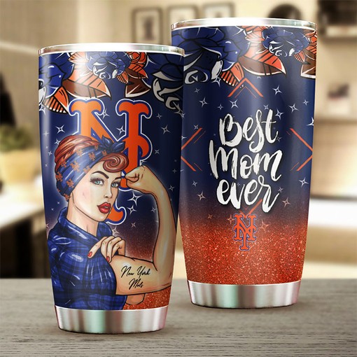 New York Mets Best Mom Ever MLB Tumbler - Personalized Design