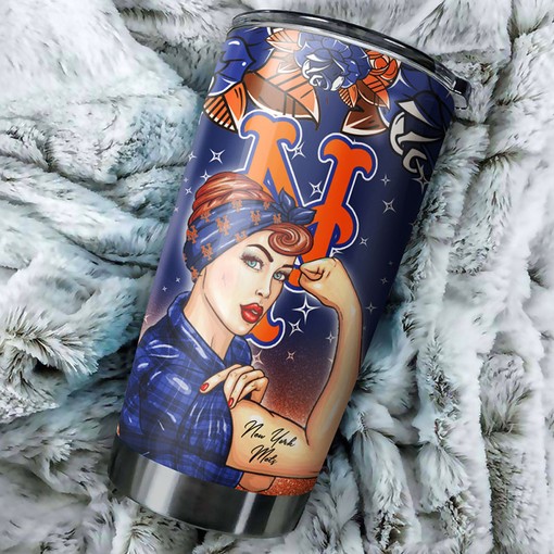 New York Mets Best Mom Ever MLB Tumbler - Personalized Design - Image 2
