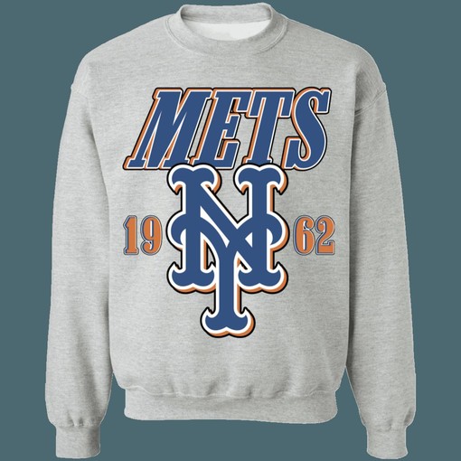 New York Mets MLB Crewneck Sweatshirt Hoodie Shirt for Baseball Fans - MLB Apparel