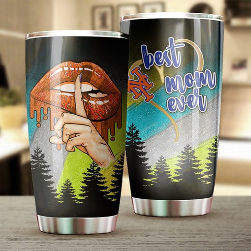 New York Mets MLB Tumbler - Custom Best Mom Ever Gift for Baseball-loving Moms with Custom MLB Logo