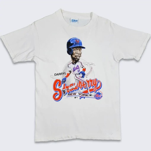 New York Mets Vintage 80S Darryl Strawberry T-Shirt Sweatshirt Pullover Hoodie - Retro Baseball Apparel