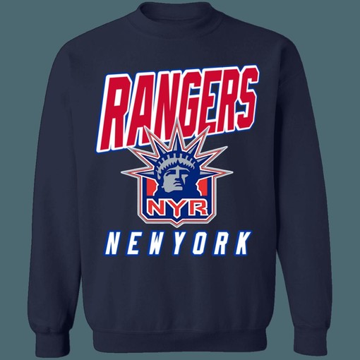New York Rangers LADY LIBERTY 2 Retro NHL Sweatshirt Hoodie TShirt - Hockey Apparel for Fans - Image 2