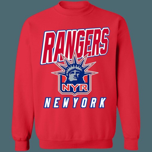 New York Rangers LADY LIBERTY 2 Retro NHL Sweatshirt Hoodie TShirt - Hockey Apparel for Fans - Image 4
