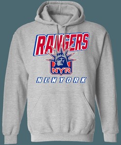 New York Rangers LADY LIBERTY Retro NHL Hoodie Sweatshirt - Sport Shirt for Hockey Fans