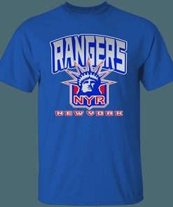 New York Rangers Lady Liberty 90's Retro NHL T-Shirt Sweatshirt Hoodie - National Hockey League Apparel