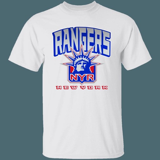 New York Rangers Lady Liberty 90's Retro NHL T-Shirt Sweatshirt Hoodie - National Hockey League Apparel - Image 3