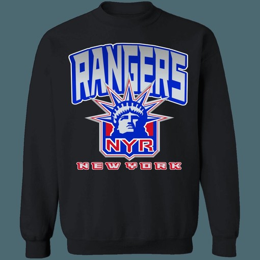 New York Rangers Lady Liberty Vintage NHL Crewneck Sweatshirt Hoodie Shirt - Hockey Apparel for Fans