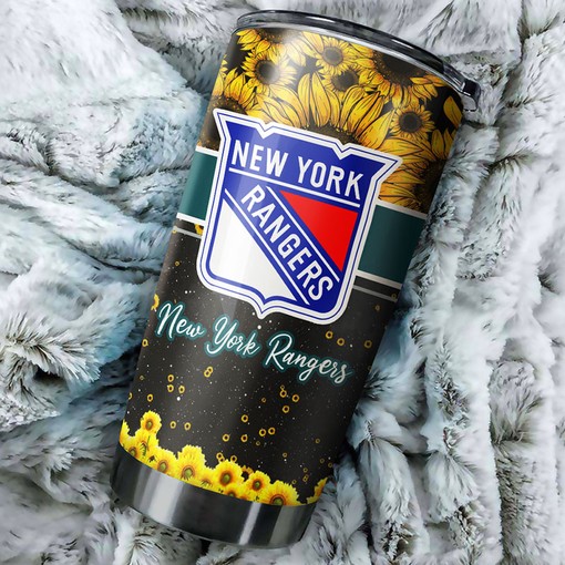 New York Rangers NHL Tumbler - Sunflower Sunshine Tumbler for Positive Fans - G Fanatics