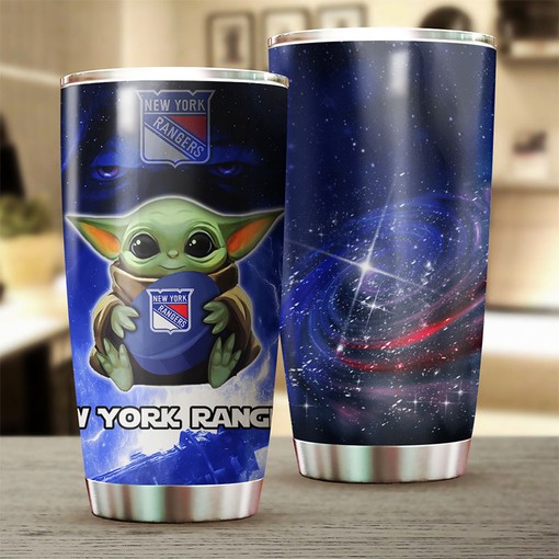 New York Rangers NHL Tumbler for Baby Yoda Fans - Image 2