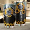 New York Yankees Beautiful Flower Sunflower MLB Tumbler with Logo for Any Fan
