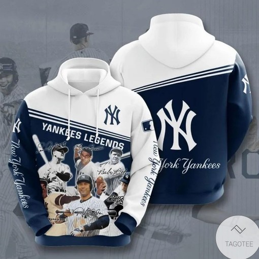 New York Yankees Legends Custom All Over Print 3D Hoodie - Hoodie 3D Custom Name