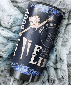 New York Yankees MLB Tumbler with Iconic Betty Boop Design - Classic Tumbler for Yankees Fans