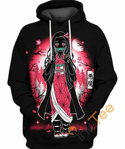 Nezuko Kamado Anime Flowers 3D Hoodie - Women's All Over Print Hoodies