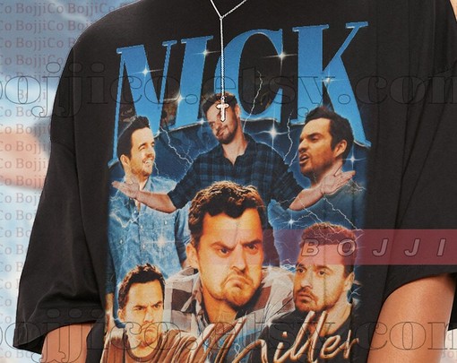 Nick Miller Fan Tshirt, Retro Homage Vintage Shirt, 90s Sweater - Image 2