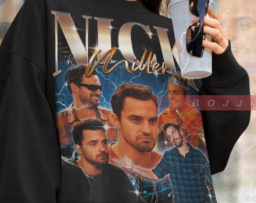 Nick Miller Tribute Sweater, Homage 90s Shirt, Vintage Fan Tee - Image 4
