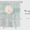 Night Moon and Bird Luxury Shower Curtain, Elegant Oil Painting Extra Thick Curtain with Hooks