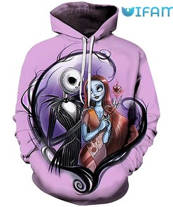 Nightmare Before Christmas Jack And Sally All Over Print Unisex 3D Hoodie