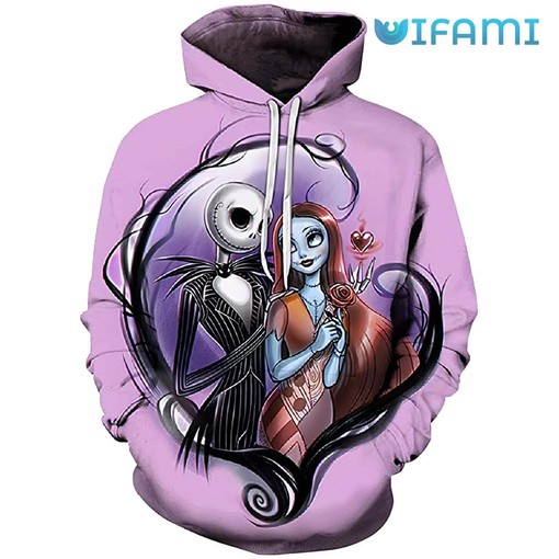 Nightmare Before Christmas Jack And Sally All Over Print Unisex 3D Hoodie