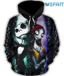 Nightmare Before Christmas Jack And Sally Unisex All Over Print 3D Hoodie