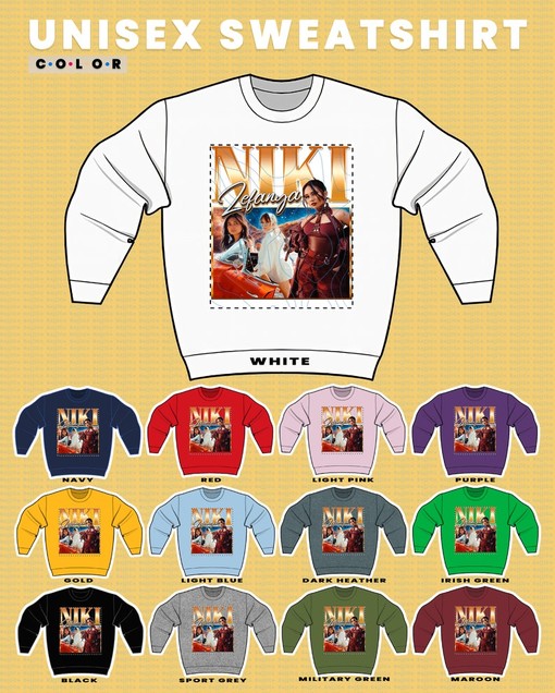 Niki Zefanya Indonesian Singer Sweatshirt, Rnb Rapper Fan Tees, Music Hoodie, Niki Retro 90s Style Merchandise for Women - Image 3
