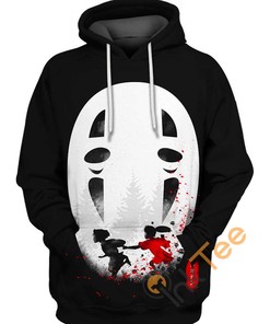 No-Face Kaonashi Spirited Away Quote All Over Print 3D Hoodie