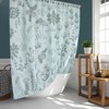 Nordic Forest Floral Shower Curtain | Botanical Foliage and Leaves | Home Bath Decor | Nature-Themed Bathroom Curtain