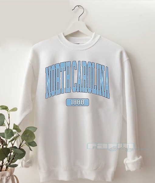 North Carolina Sweatshirt Distressed Fan Tshirt - College Shirts for Men - Image 3