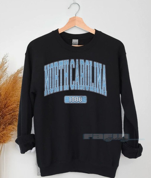 North Carolina Sweatshirt Distressed Fan Tshirt - College Shirts for Men - Image 4